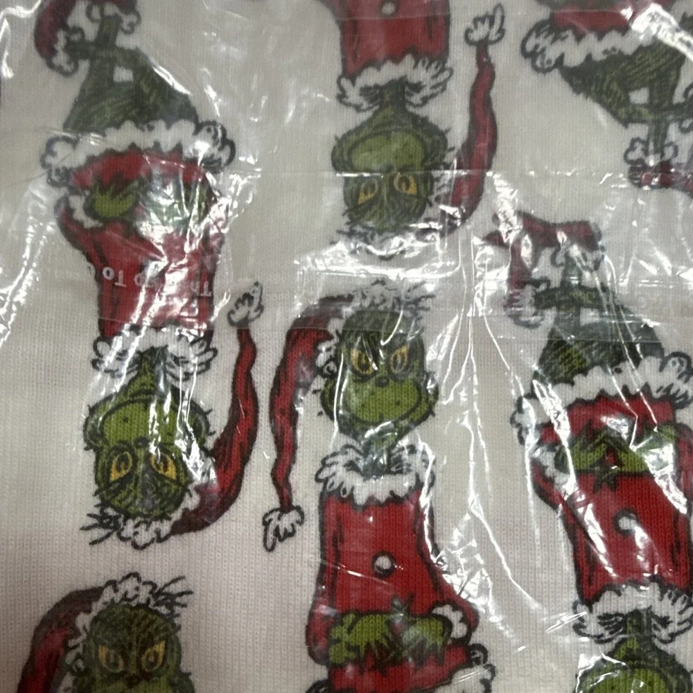 Hanna Andersson Grinch Dr. Seuss 2Pc Organic Cotton Snug Fit Pajama Set 8 130cm